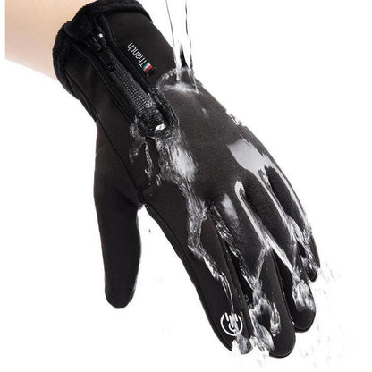 Detail of touchscreen-compatible fingertips on gloves