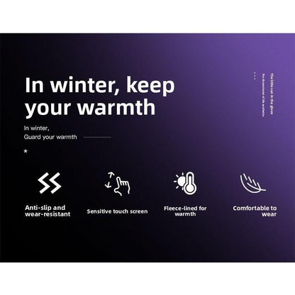 Gloves showing inner fleece lining